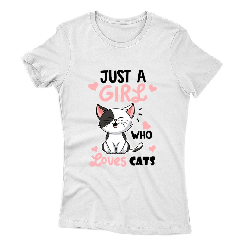 Just a Girl Who Love Cats Női póló