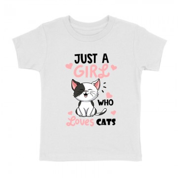 Just a Girl Who Love Cats Gyermek póló