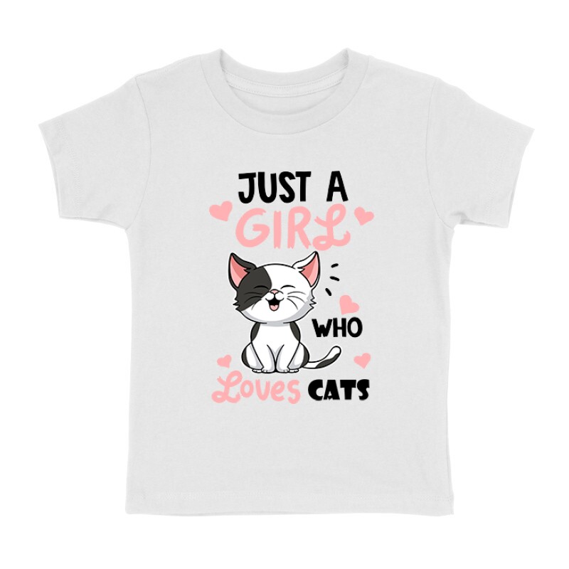 Just a Girl Who Love Cats Gyermek póló