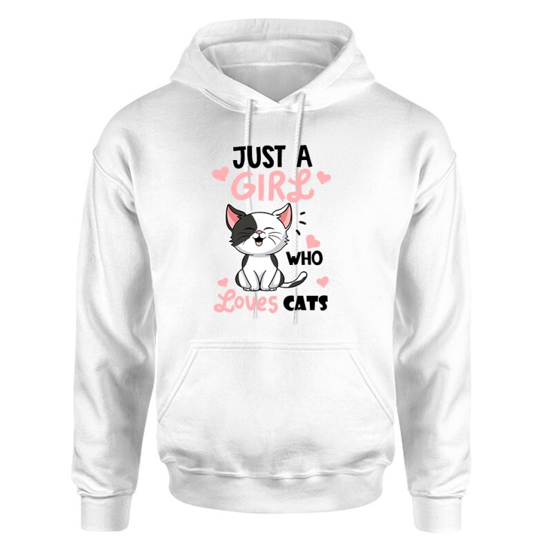 Just a Girl Who Love Cats Unisex pulóver