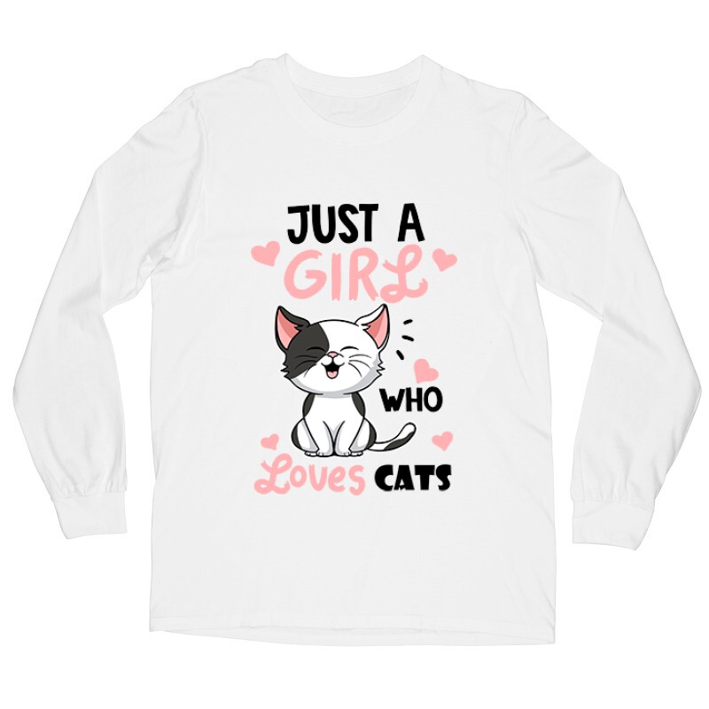 Just a Girl Who Love Cats Hosszú ujjú póló