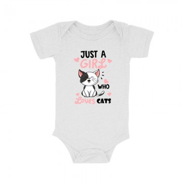 Just a Girl Who Love Cats Bébi body