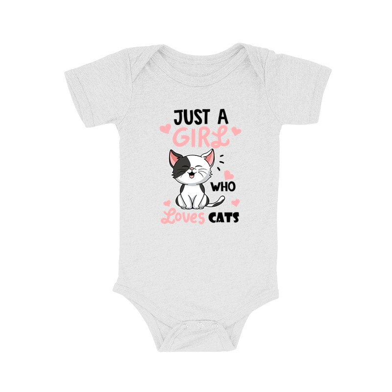 Just a Girl Who Love Cats Bébi body