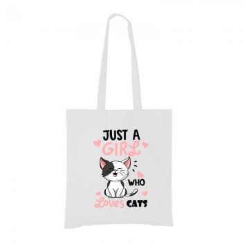 Just a Girl Who Love Cats Bevásárló táska