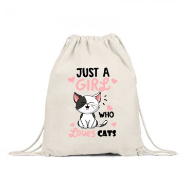 Just a Girl Who Love Cats Tornazsák