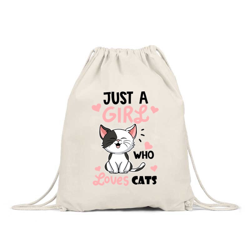 Just a Girl Who Love Cats Tornazsák