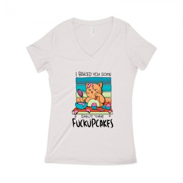 I Baked Fuckupcakes Női póló V kivágott