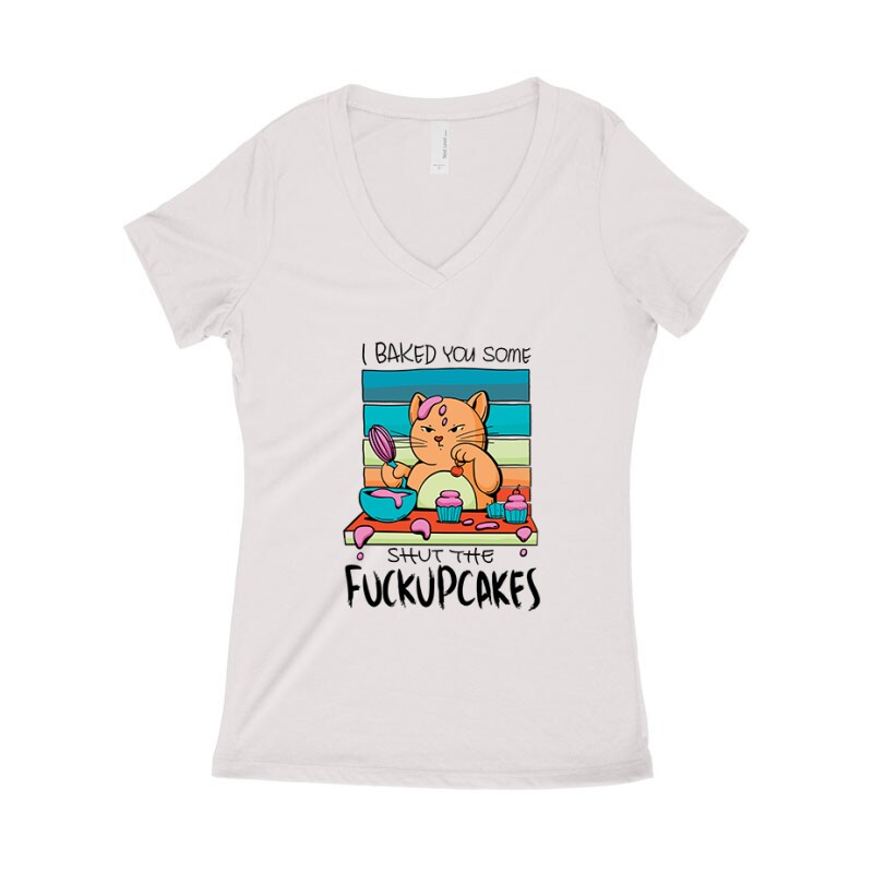 I Baked Fuckupcakes Női póló V kivágott