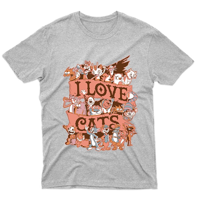 I Love Cats Férfi póló