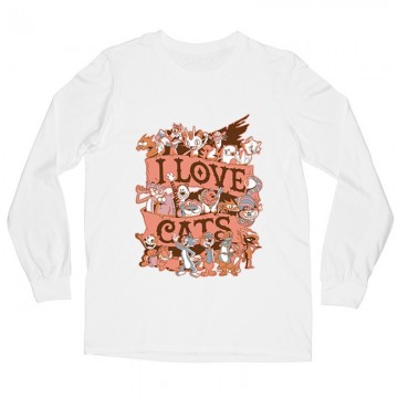 I Love Cats Hosszú ujjú póló