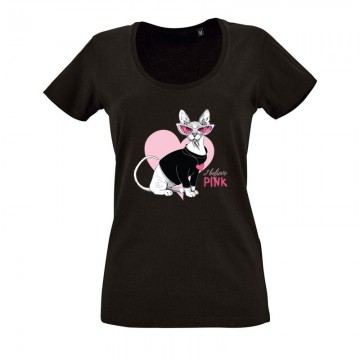 I Belive Pink O nyakú női póló