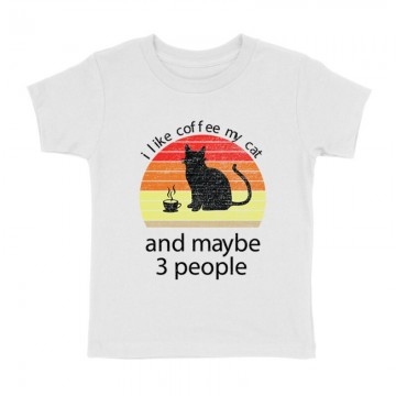 I Love Cat and Coffee Gyermek póló