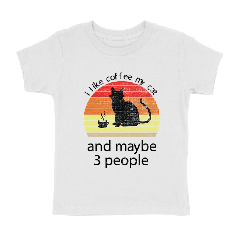 I Love Cat and Coffee Gyermek póló