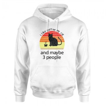 I Love Cat and Coffee Unisex pulóver