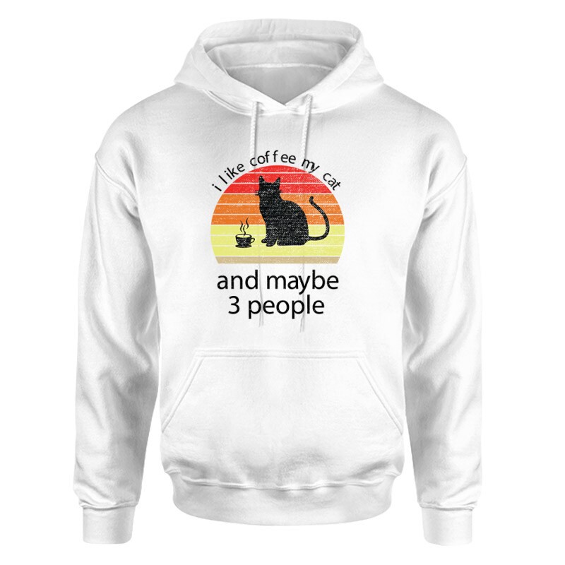 I Love Cat and Coffee Unisex pulóver