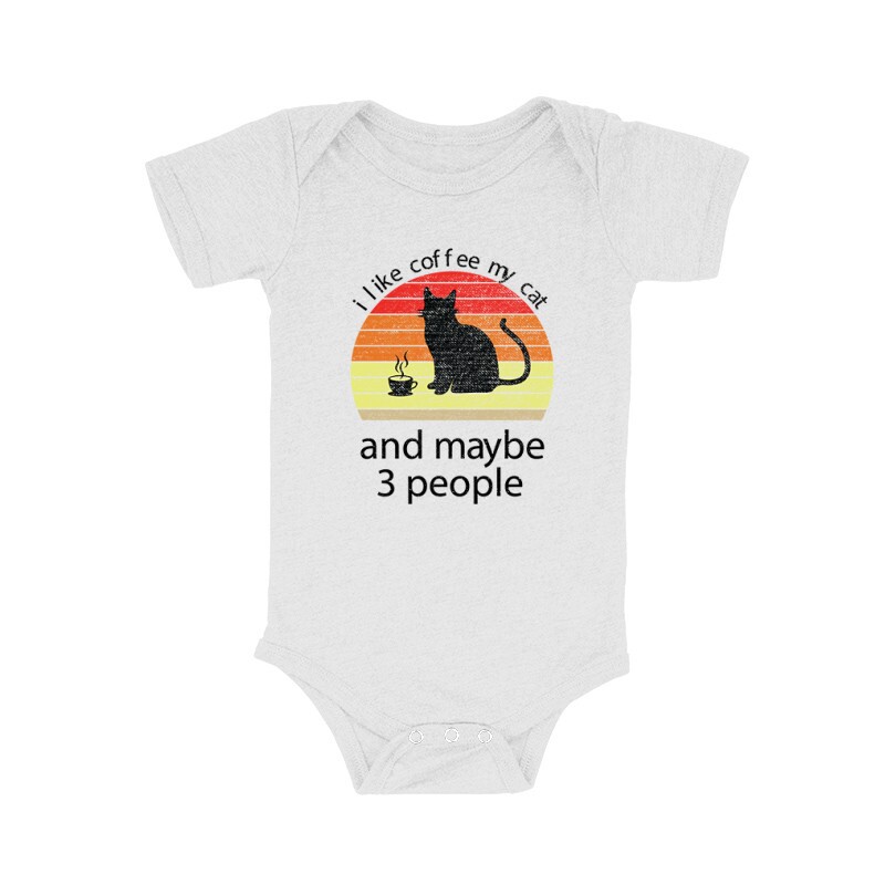 I Love Cat and Coffee Bébi body