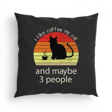 I Love Cat and Coffee Párna