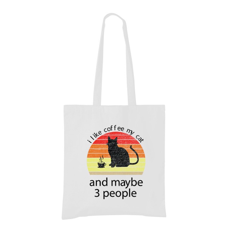 I Love Cat and Coffee Bevásárló táska