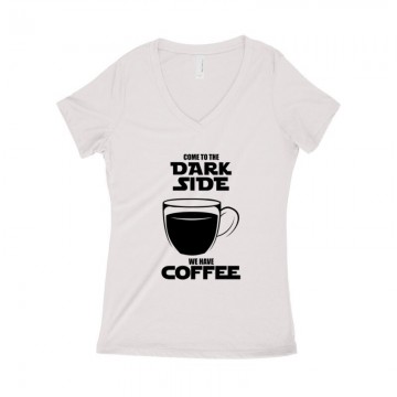 Darkside Coffee Női póló V kivágott