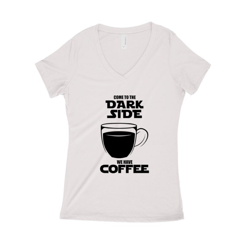 Darkside Coffee Női póló V kivágott