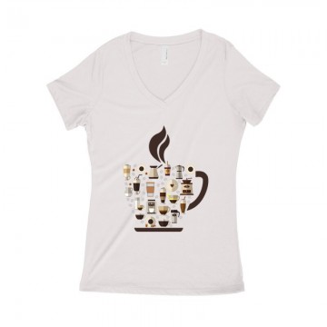 Coffee Mug Női póló V kivágott