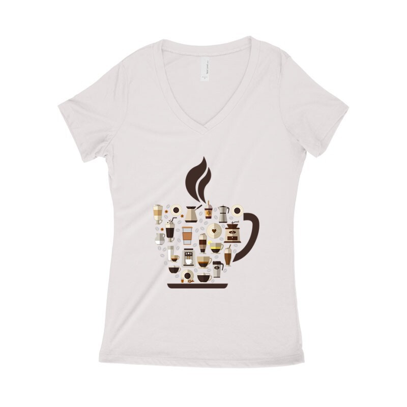 Coffee Mug Női póló V kivágott