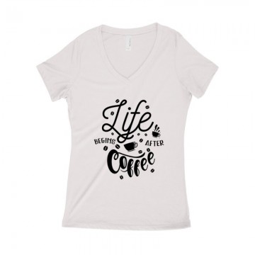 After Coffee Női póló V kivágott