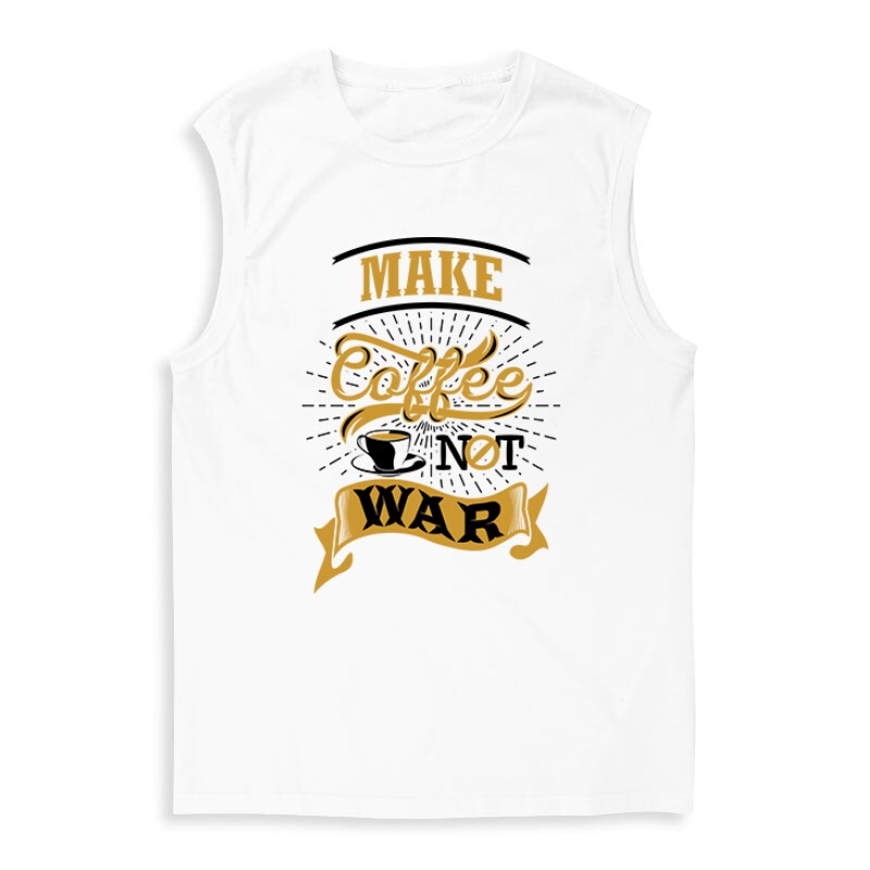 Make Coffee Not War Férfi Trikó