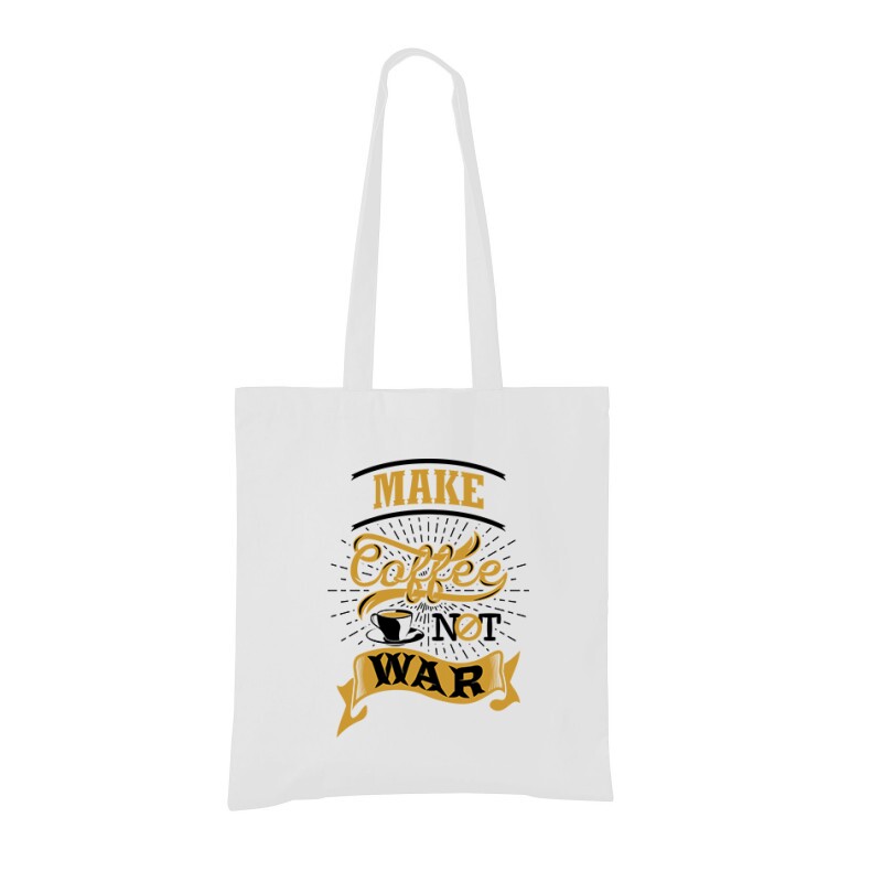 Make Coffee Not War Bevásárló táska