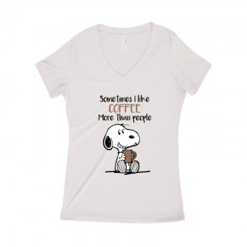 Sometimes Like Coffee Női póló V kivágott