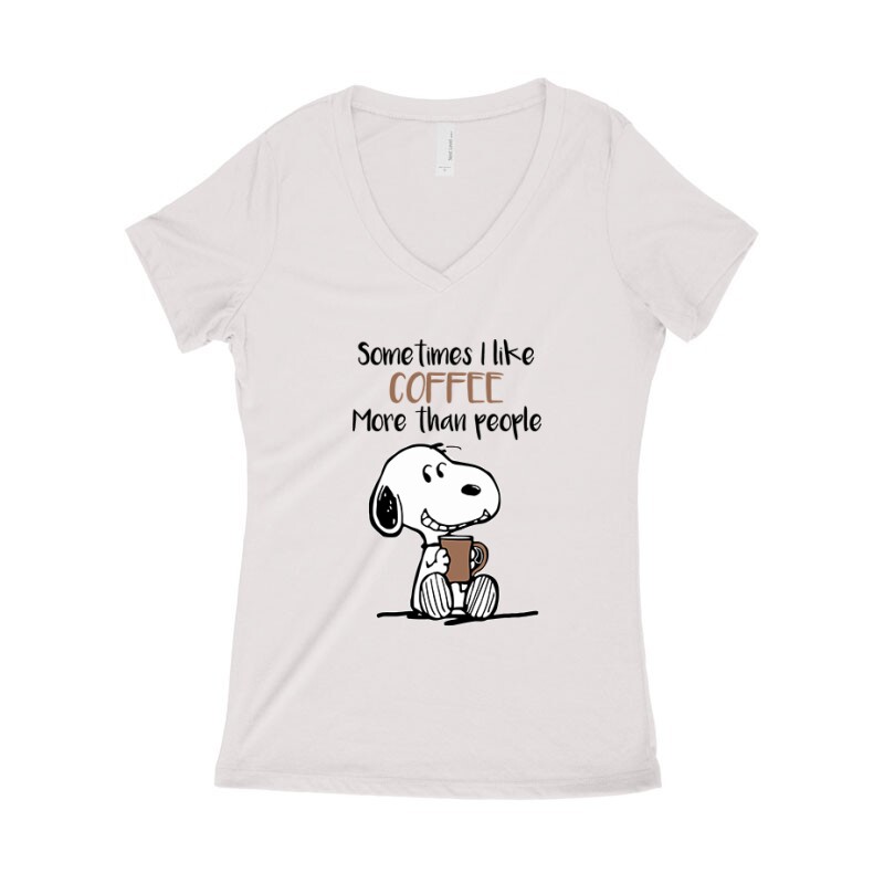 Sometimes Like Coffee Női póló V kivágott