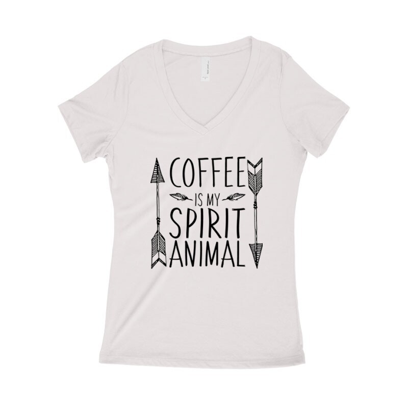 Coffee is My Spirit Női póló V kivágott