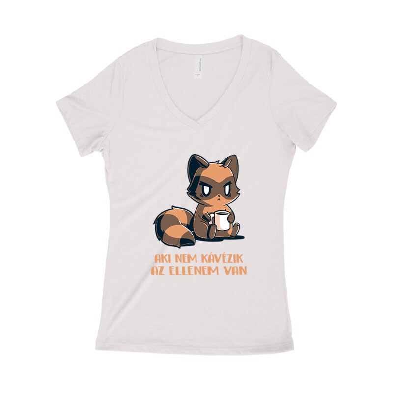Aki Nem Kávézik Női póló V kivágott