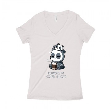 Coffee Power Női póló V kivágott