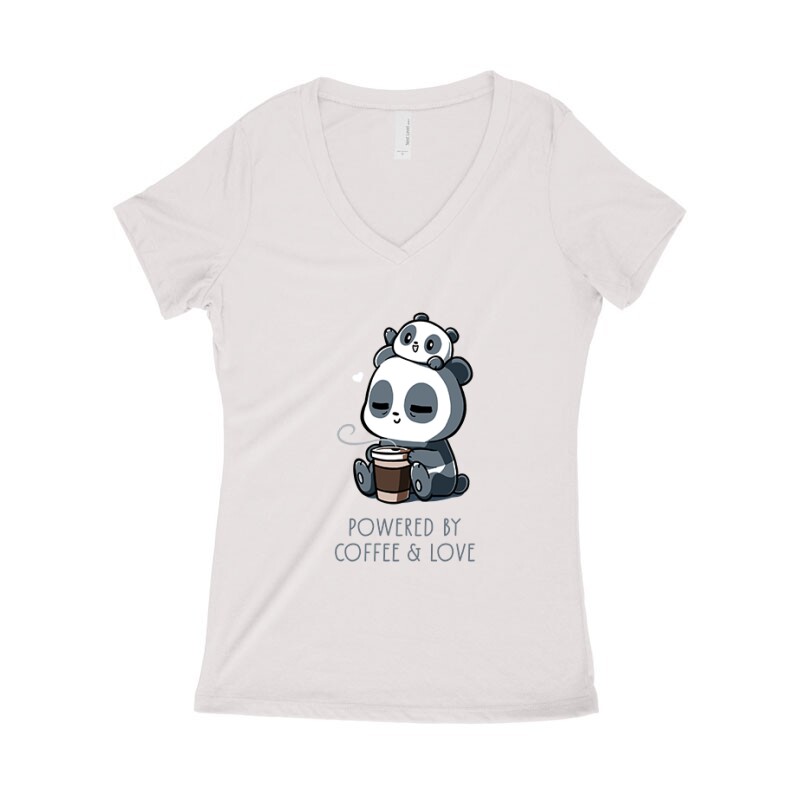 Coffee Power Női póló V kivágott
