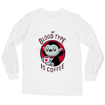 Bloodtype is Coffee Hosszú ujjú póló