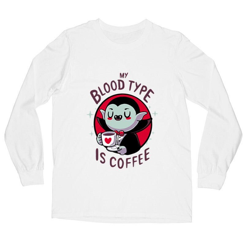 Bloodtype is Coffee Hosszú ujjú póló