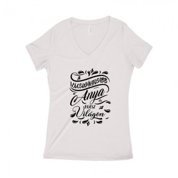 Legcsodálatosabb Anya Női póló V kivágott