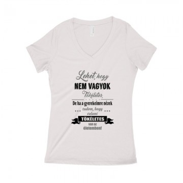 Nem Vagyok Tökéletes Női póló V kivágott