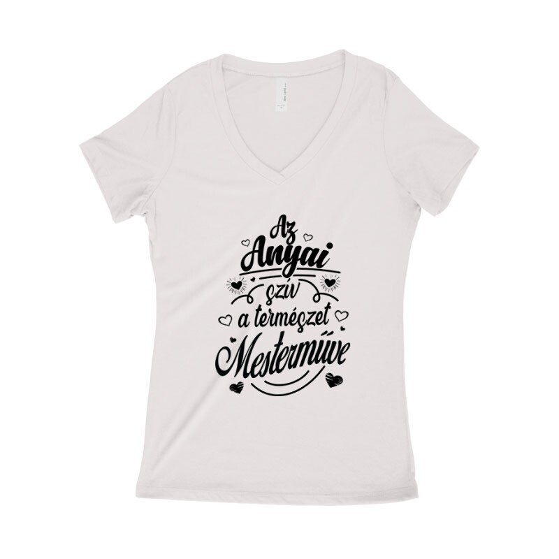 Anyai Szív Női póló V kivágott