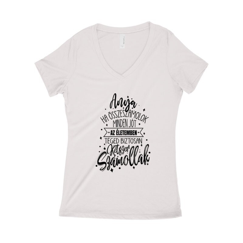 Téged Kétszer Számollak Női póló V kivágott