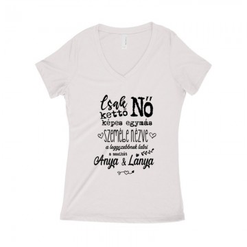 Csak Kettő Nő Női póló V kivágott