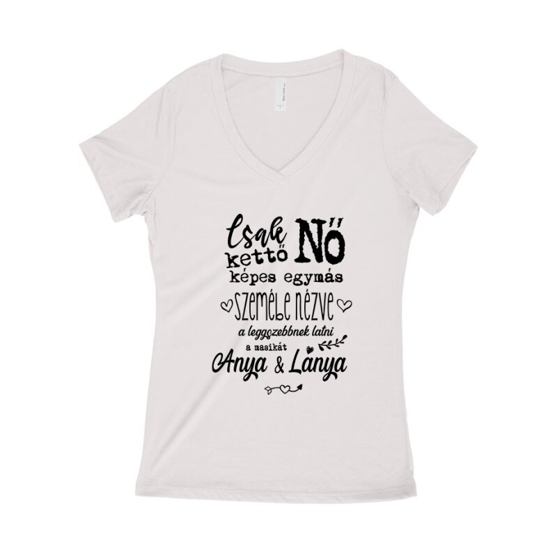 Csak Kettő Nő Női póló V kivágott