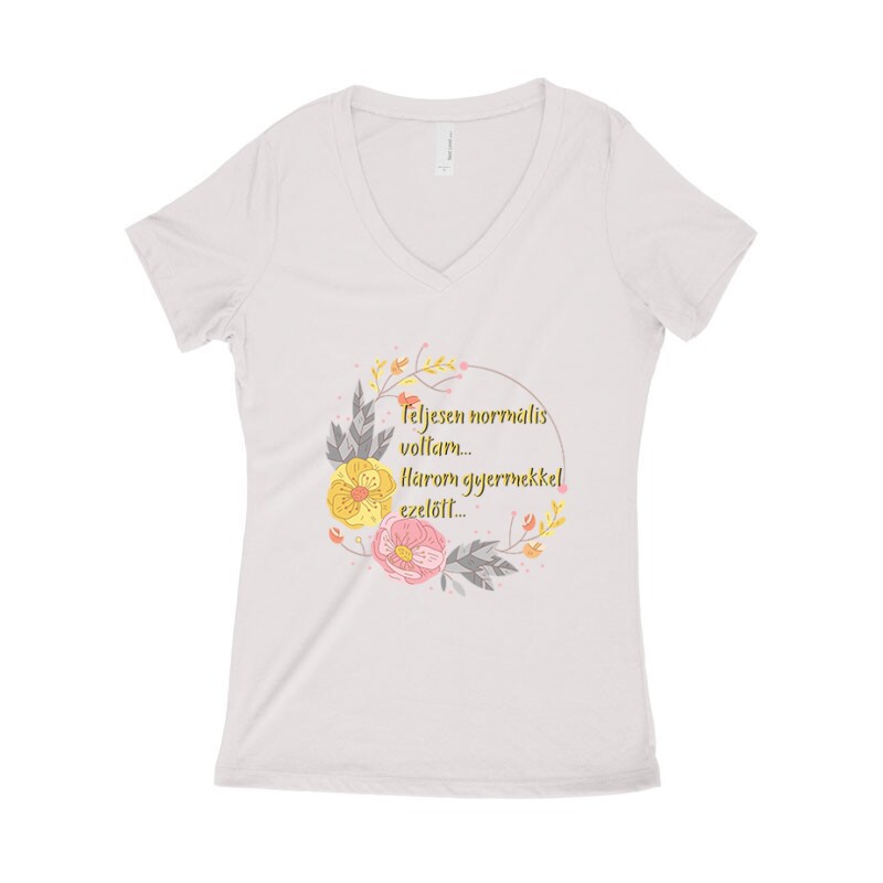 Három Gyermekkel Ezelőtt Női póló V kivágott