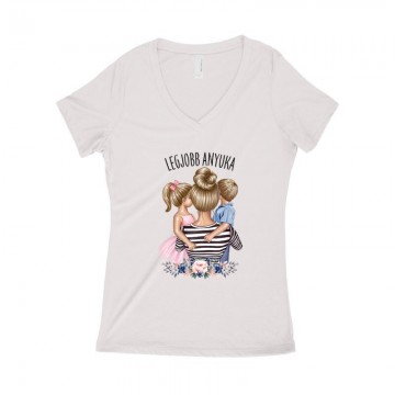 Legjobb Anyuka Női póló V kivágott