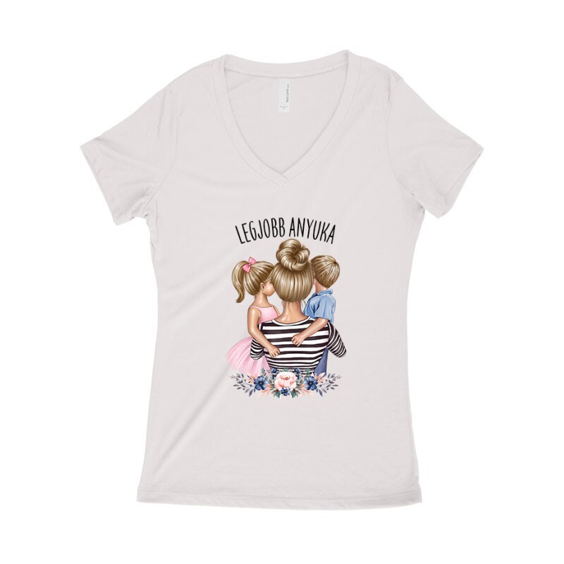 Legjobb Anyuka Női póló V kivágott