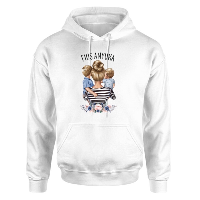 Fiús Anyuka (Gyerekekkel) Unisex pulóver