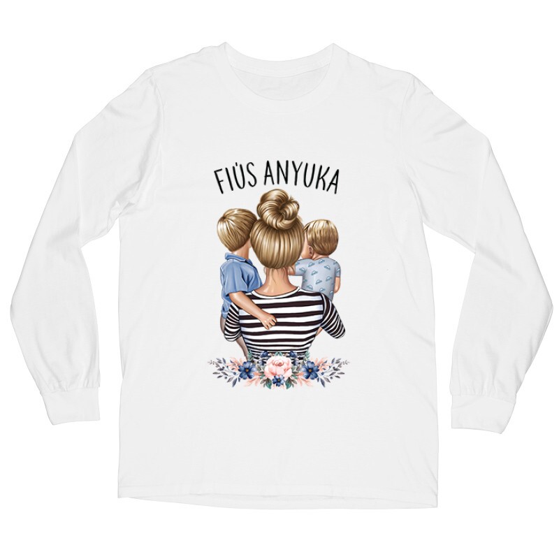 Fiús Anyuka (Gyerekekkel) Hosszú ujjú póló