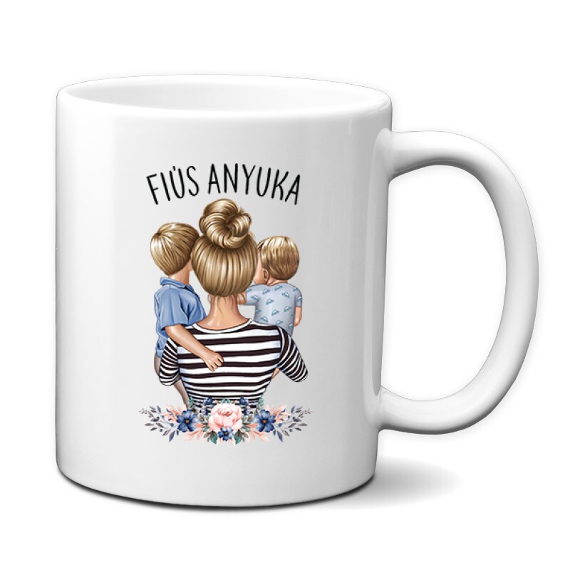 Fiús Anyuka (Gyerekekkel) Bögre