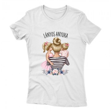 Lányos Anyuka (Gyerekekkel) Női póló
